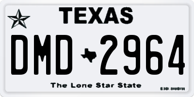 TX license plate DMD2964