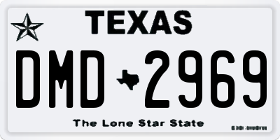 TX license plate DMD2969