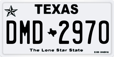 TX license plate DMD2970