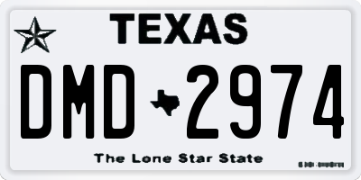TX license plate DMD2974