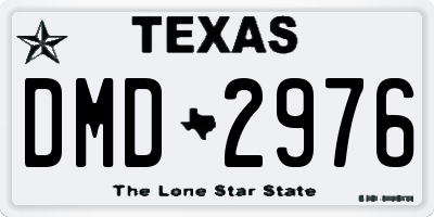 TX license plate DMD2976