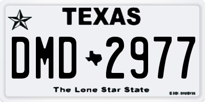 TX license plate DMD2977