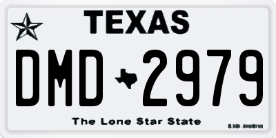 TX license plate DMD2979