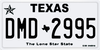 TX license plate DMD2995