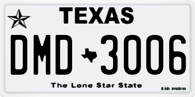 TX license plate DMD3006