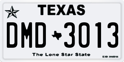 TX license plate DMD3013