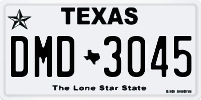 TX license plate DMD3045