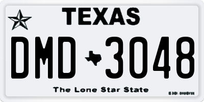 TX license plate DMD3048