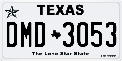 TX license plate DMD3053