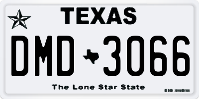 TX license plate DMD3066