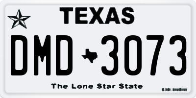 TX license plate DMD3073