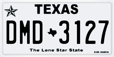TX license plate DMD3127