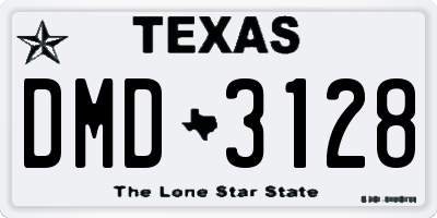 TX license plate DMD3128