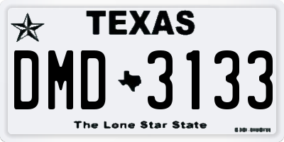 TX license plate DMD3133