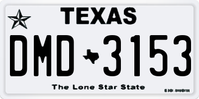 TX license plate DMD3153
