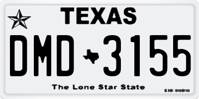 TX license plate DMD3155