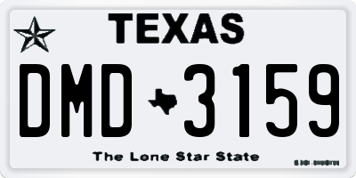 TX license plate DMD3159