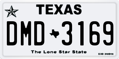 TX license plate DMD3169