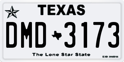 TX license plate DMD3173