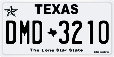 TX license plate DMD3210