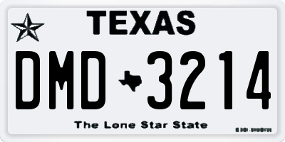 TX license plate DMD3214