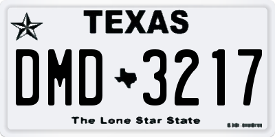 TX license plate DMD3217