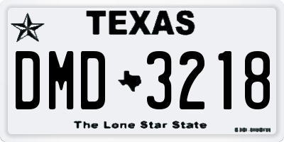 TX license plate DMD3218