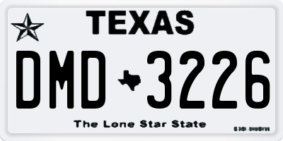 TX license plate DMD3226
