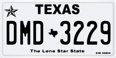 TX license plate DMD3229