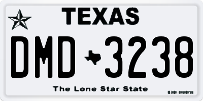 TX license plate DMD3238