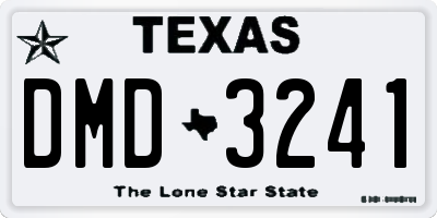 TX license plate DMD3241