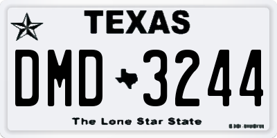 TX license plate DMD3244