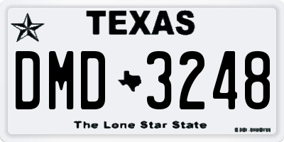 TX license plate DMD3248