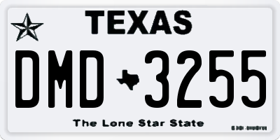 TX license plate DMD3255
