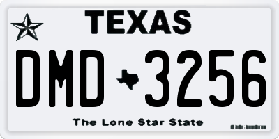 TX license plate DMD3256