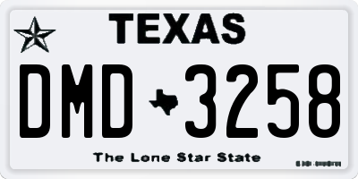 TX license plate DMD3258