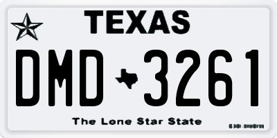 TX license plate DMD3261