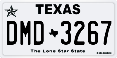 TX license plate DMD3267