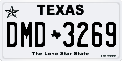 TX license plate DMD3269