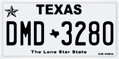 TX license plate DMD3280