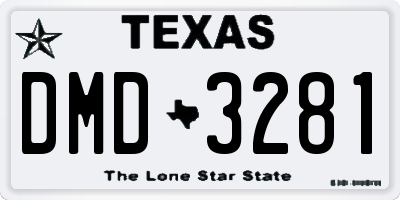 TX license plate DMD3281