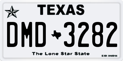 TX license plate DMD3282