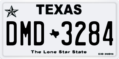 TX license plate DMD3284