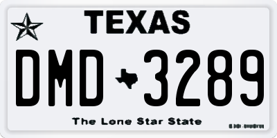 TX license plate DMD3289