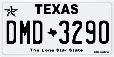 TX license plate DMD3290