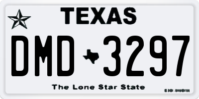 TX license plate DMD3297