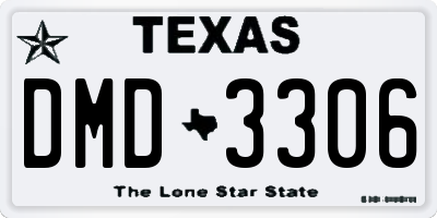 TX license plate DMD3306