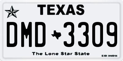 TX license plate DMD3309