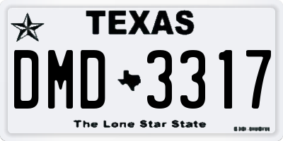 TX license plate DMD3317