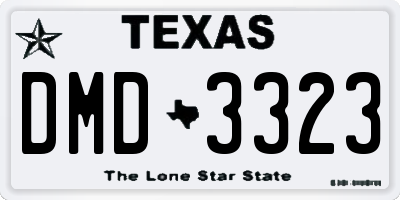 TX license plate DMD3323